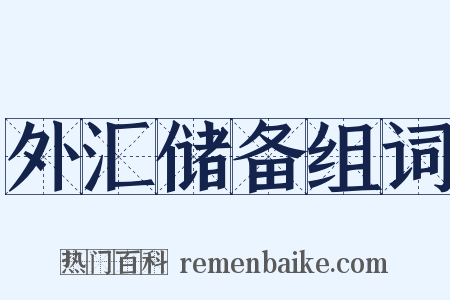 外汇储备组词是什么意思的图片